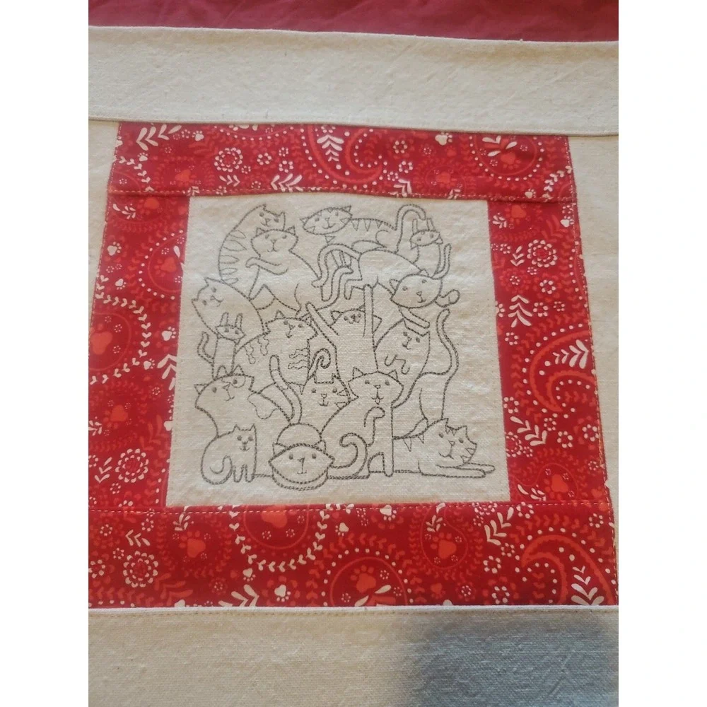 Set Of 2 Cat Pillowt@lk Pillow Cases For Throw Pillows 14.5x14.5  Cotton & Linen